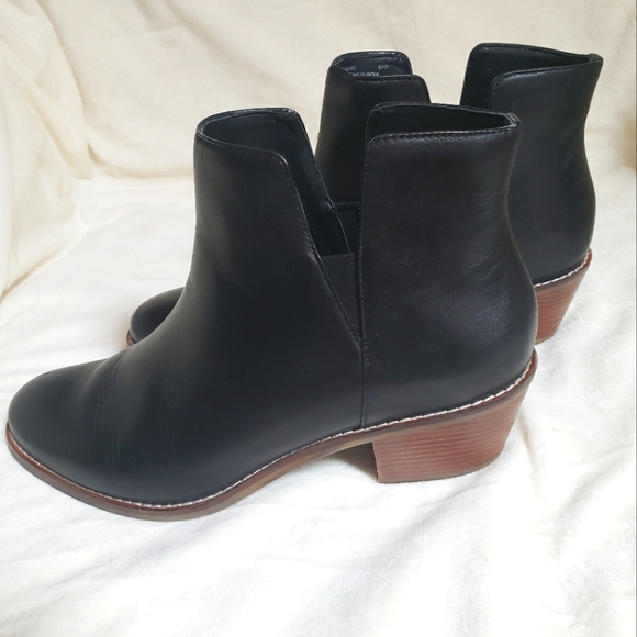 EC COLE HAAN Chelsea chunky LEATHER BOOTS - Picture 1 of 8